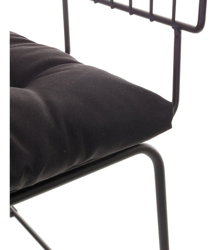 Conjunto Com 4 Cadeiras Para Sala De Estar Texas Preto Bfwt