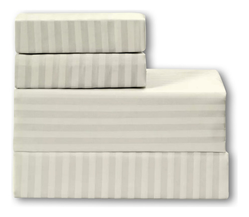Imagen 2 de 9 de Juego Sábanas King Size Poliéster Hotelera Super Suave Cuota
