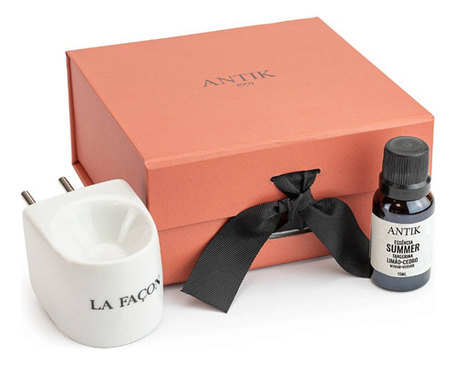 Difusor Elétrico In Box + Essência Summer - 15ml - Antik Cor Branco 110v/220v