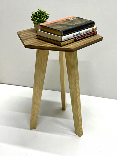 Mesa Hexagonal Lateral Minimalista Moderna Estilo Nordico