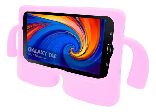 Capa Infantil Tablet Galaxy Tab 7 Polegadas Kid - Rosa Claro