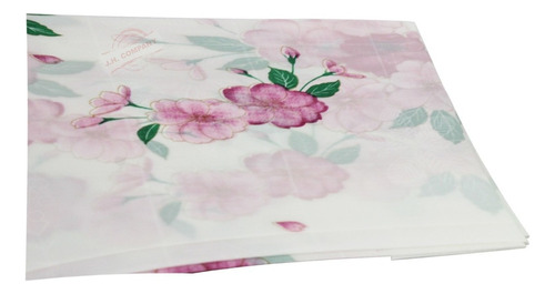 Mantel De Mesa Rectangular Estampado 183x137 Cm Impermeable Color Flores Rosas 34725-17