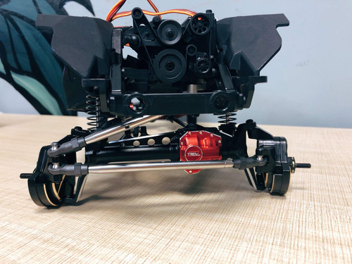Eje Delantero Cnc De Aluminio 7075 De Treal Scx10 Iii Para
