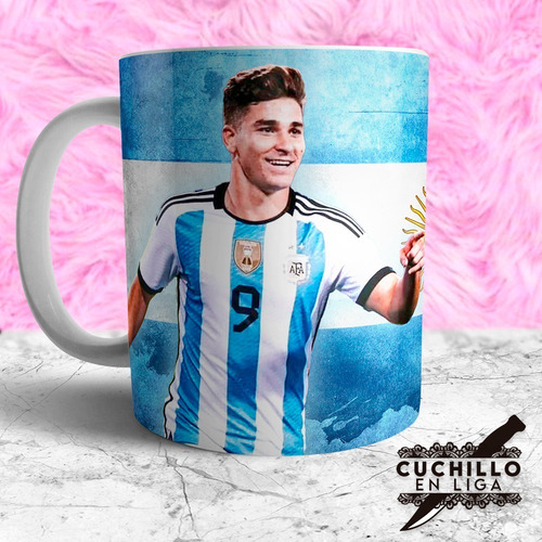 Taza Cerámica Premium Julian Alvarez Seleccion Mundial Qatar