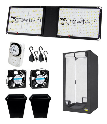 Kit Completo Cultivo Indoor Carpa 120x120+quantumboard Q300