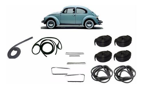 Kits Borracha Do Fusca 78/79/80...86 Completo Com 13 Itens