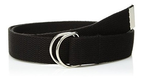 Canvas Web Belt Double Dring Hebilla 15 De Ancho Con Punta M