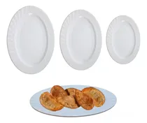 Comprar Plato Bandeja Ovalado Melamina X3 Copetin Evento Cocina Vdp