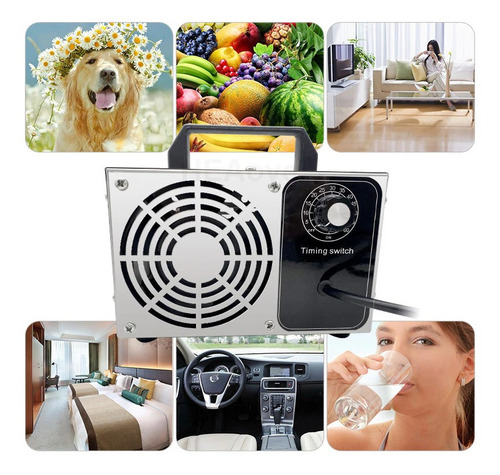 Ozonificador Cañón Ozono Con Timer Aire 10 G/h Portátil 220v