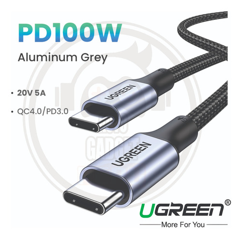 Cable Usb Tipo  C  A  C  3a Nylon // Carga Rápida 4.0 Ugreen