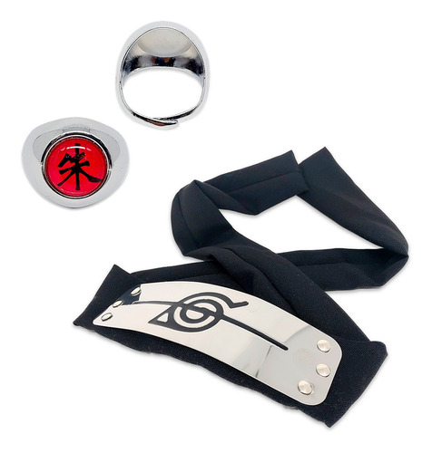 Kit Naruto Itachi - Bandana Da Folha Renegado + Anel Itachi