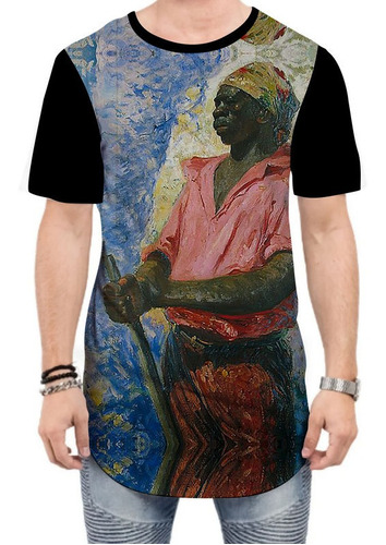 Camiseta Long Line Zumbi Dos Palmares Consciência Negra 1