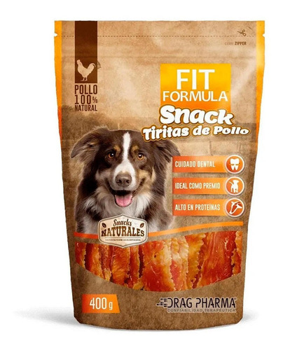 Fit Formula Comida Snack Tiritas De Pollo Perro Mascota 400g