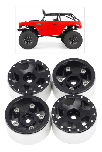 4x Rc Car Rim Parte De 1:24 Para Axial Scx24 90081 Rc Negro