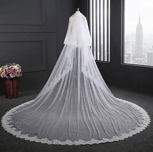 Velo De Novia Con 2 Niveles Para Mujer Elliehouse