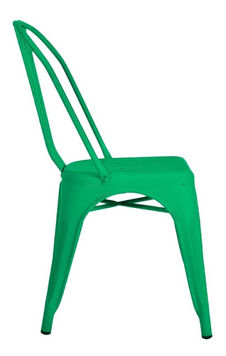 Imagen 2 de 3 de Silla Tolix Metálica Verde Hogar Restaurante