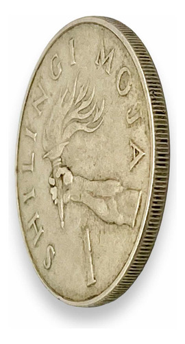 Antigua Moneda Africana De Tanzania De 1 Chelín Del Año 1966 (Usado)