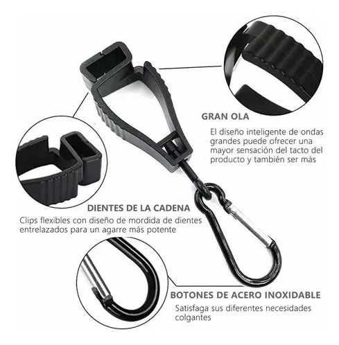 Soporte Para Sujetar Guantes, Pinza De Seguridad En Las 5 Pi