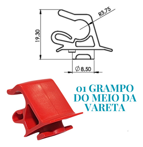 Kit Presilha Grampo Haste Vareta Capo Fiat Toro 2016 A 2024