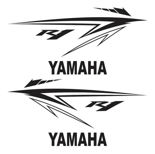 Adesivo Yamaha Yzf R1 Ano 2010 À 2014 Material 3 M Preto