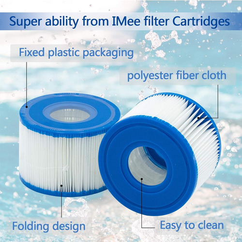 Pack 6 Repuesto Cartucho De Filtro Tipo Vi Para Lay-z-spa