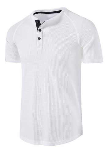 Camiseta Tipo Polo Wagoff De Manga Corta Con Cuello Alto Par