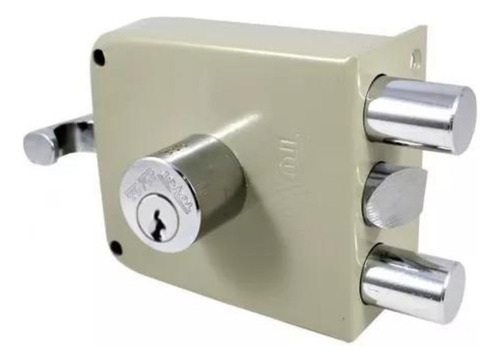 Cerradura Sobreponer Tover L-5pr Revertida Pintada Gris