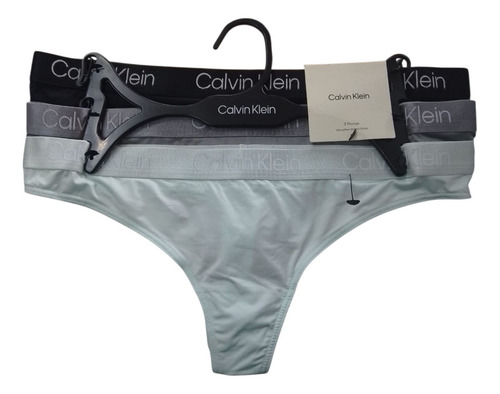 Pack De 3 Tangas Calvin Klein Originales Qp3288r-460 Talla S