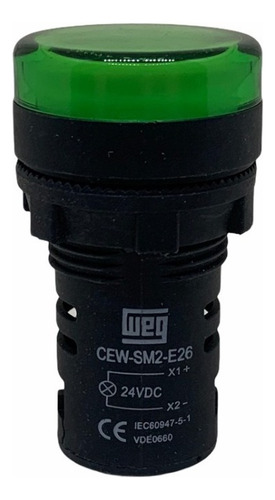 Sinaleiro Verde Weg Monobloco 22 Mm 24 Vca/vcc