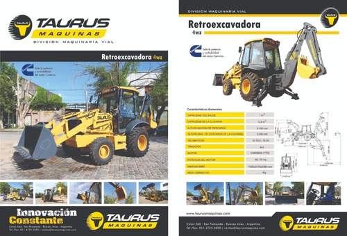 Retro Pala 4wz (4x4) 1m³ Taurus Vial Motor Yto / Cummins
