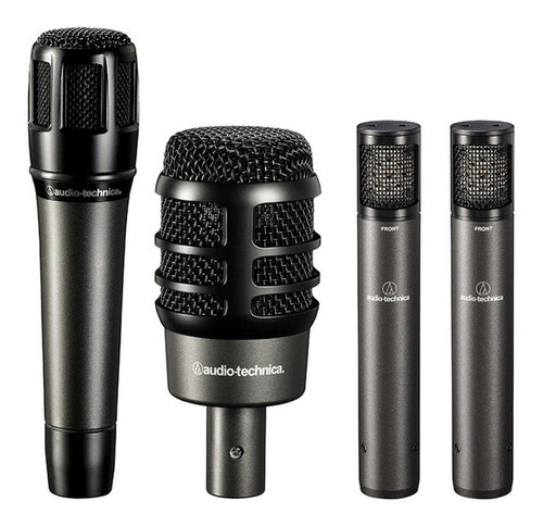 Kit de 4 micrófonos Audio Technica Atm Drum 4 Atm 250 Atm 650 2 Atm 450