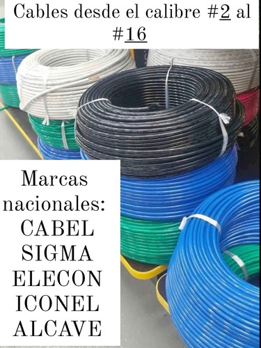 Cable Eléctrico 16 Thw 4 Conductores Sigma.