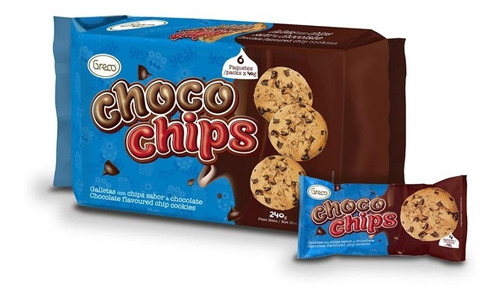 Galletas Choco Chips X12 Unids 480gr - Kg a $3