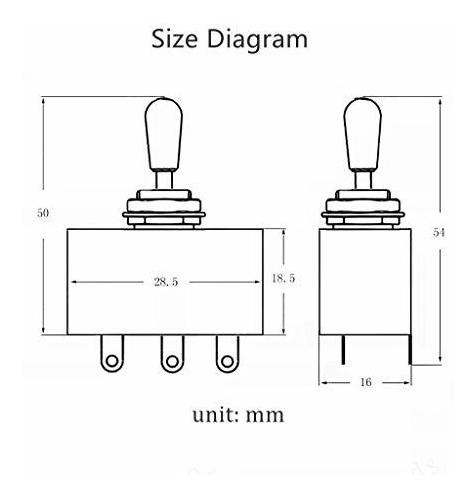 Interruptor Palanca Para Guitarra Electrica Metal 3 Via