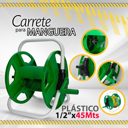 Carrete Para Manguera Garden Tools 1/2x45mts Car-45m / 10520