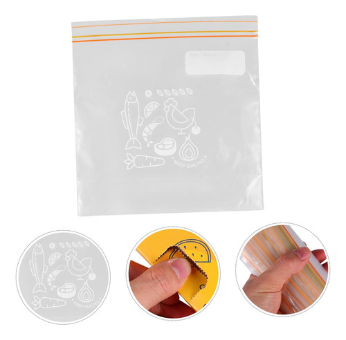 50 Bolsas De Silicona Herméticas Reutilizables Para Alimento