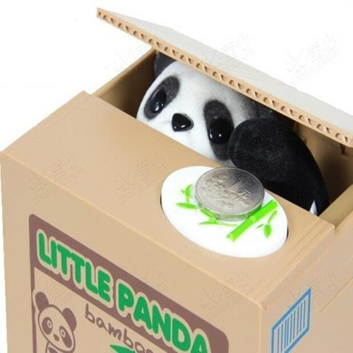 Alcancia De Oso Panda Roba Monedas Caja Ahorrador - Oferta 