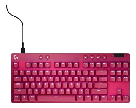 Logitech G Pro X Tkl: Compact Gaming Keyboard Rgb Megenta