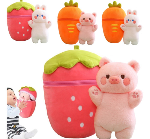 Muñecas De Frutas Para Bebés, Conejitos, Zanahorias, Fresas,