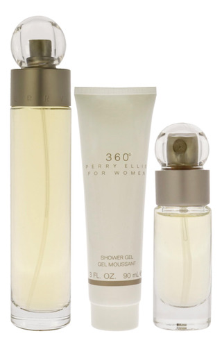 Conjunto De Presentes Perfume Perry Ellis 360 Para Mulheres: 100 Ml Edt + 7 Ml