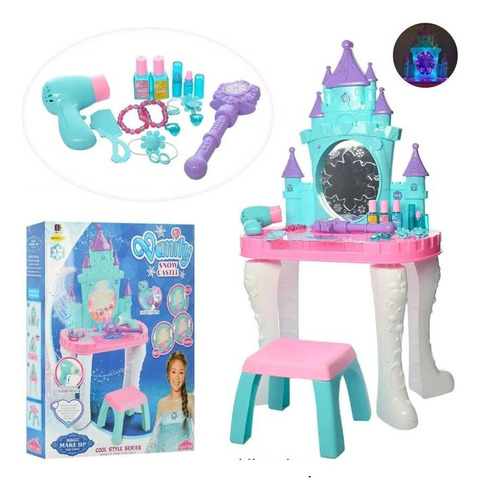 Tocador Princesa Peinador Castillo Para Niñas + Accesorios 