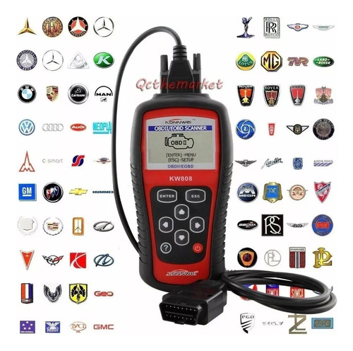 Escaner Automotriz Konnwei Kw808 Obd2 / Eobd Multimarcas