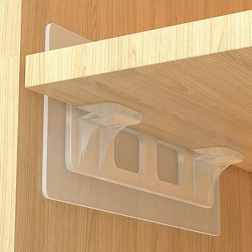 Soporte De Estante Sin Perforaciones, Clips Autoadhesivos Tr
