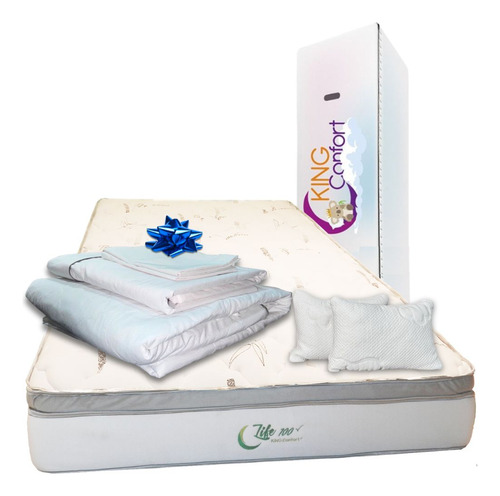 Colchón Memory Foam Matrimonial Premium Color Blanco