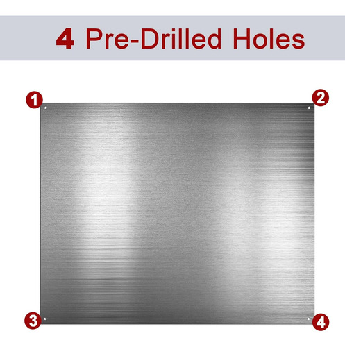 Estufa De Acero Inoxidable Para Protector De Pared De 24x36