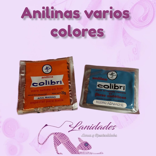 Anilinas Varios Colores X Unidad