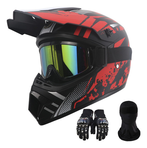 Casco De Motocicleta De Cara Completa, Casco De Motocross Pa