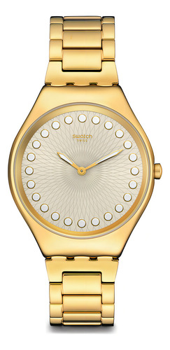 Reloj Swatch Bubbly And Bright De Acero Dorado Syxg126g Ss