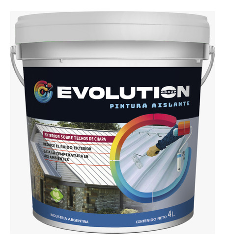 Revestimiento Rodillo 20lts Evolution Group 1 Rodillo Gratis Blanco