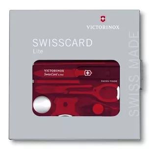 Swiss Card Victorinox Lite Vermelho Translúcido Lupa 0.7300t